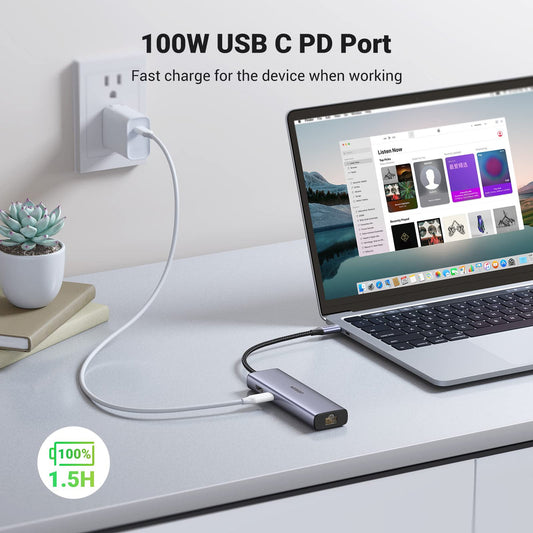 UGREEN USB-C Multifunction Adapter with Ethernet Interface 7 in 1