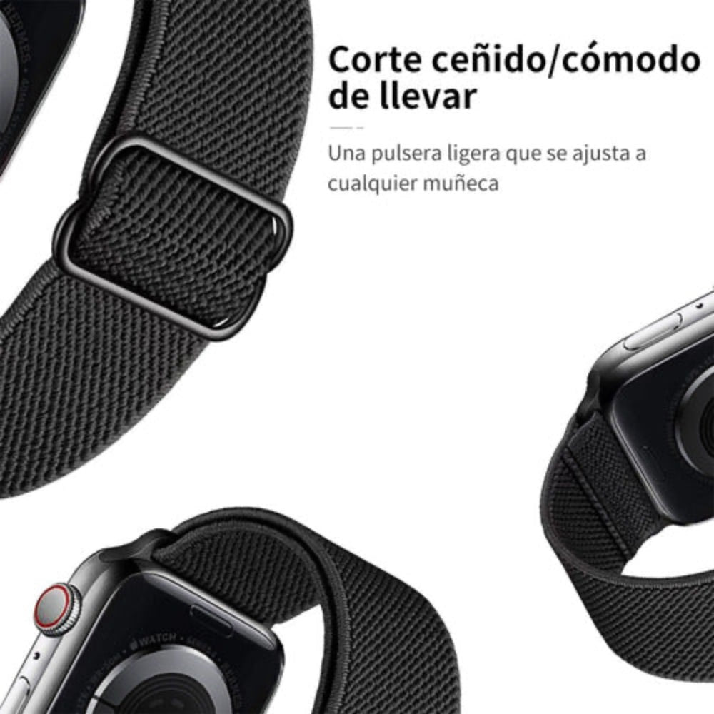 Pulsera de Tela Elastica Rosa para Apple Watch