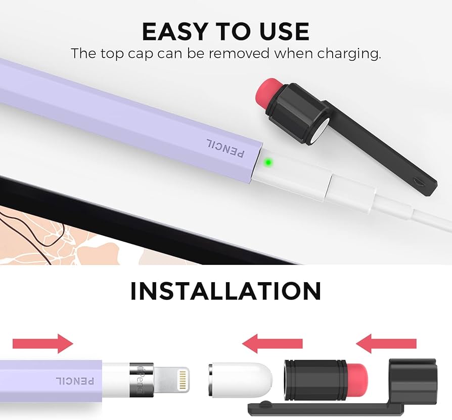 Case con Clip para Apple Pencil 1th Lila