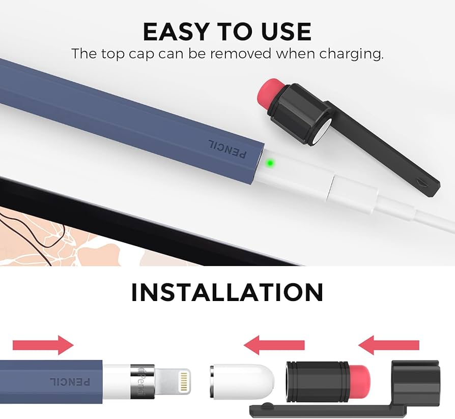 Case con Clip para Apple Pencil 1th Dark Blue