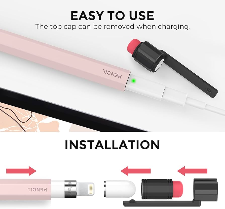 Case con Clip para Apple Pencil 1th Rosa