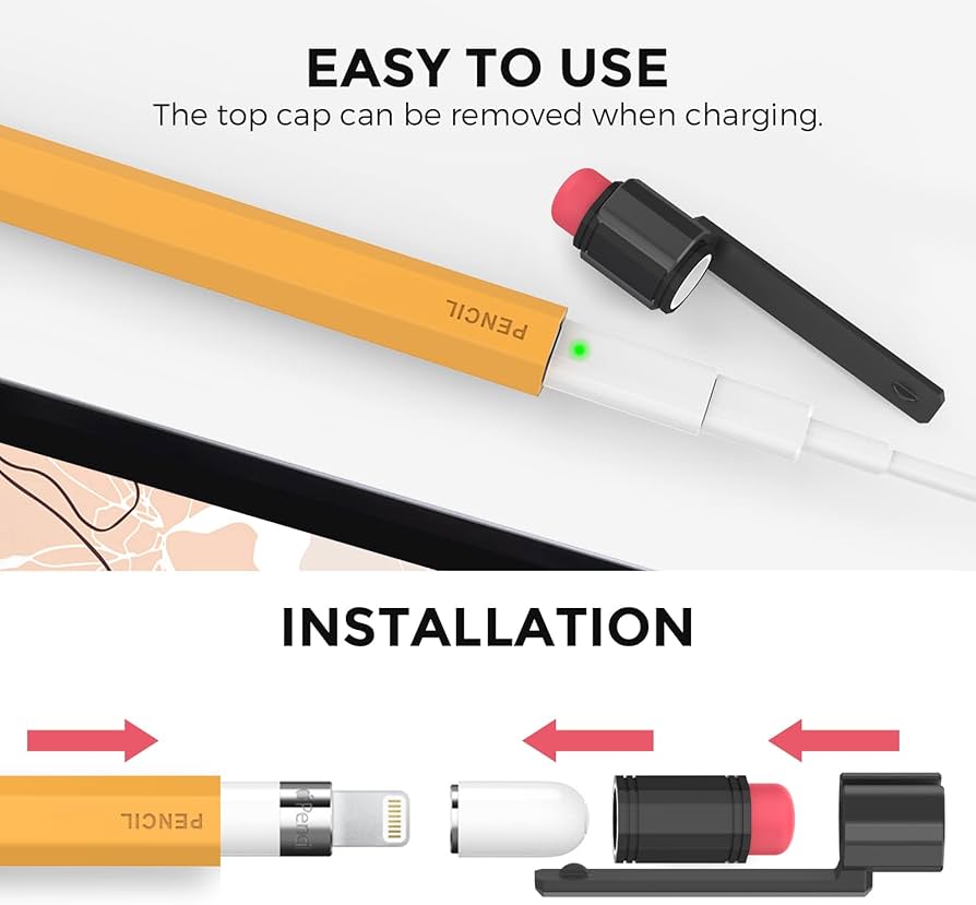 Case con Clip para Apple Pencil 1th Amarillo