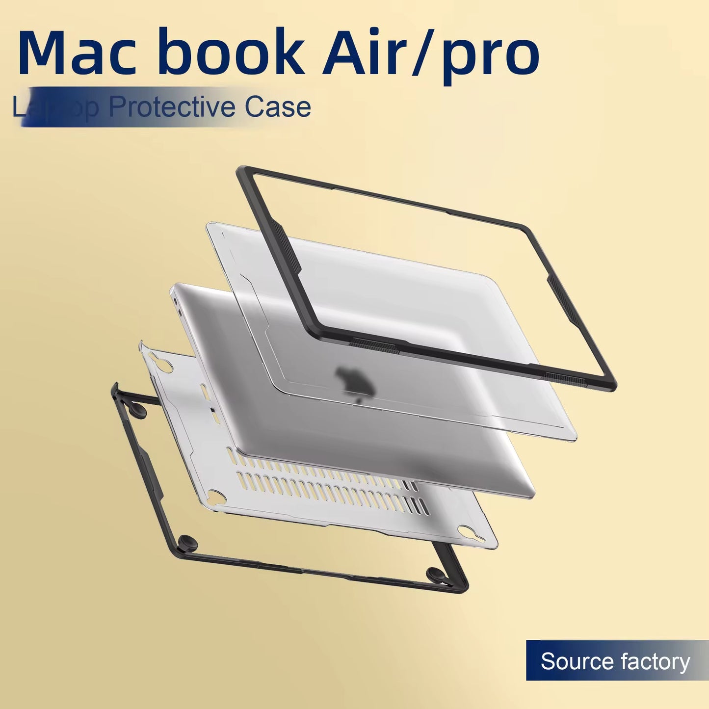 HardShell Case Clear/Matte Armor para MacBook Air 13.6" 2022-2025