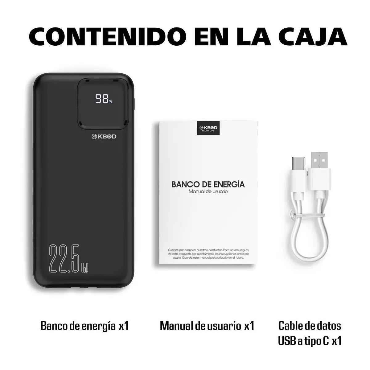 PowerBank MD-12411 KBOD White