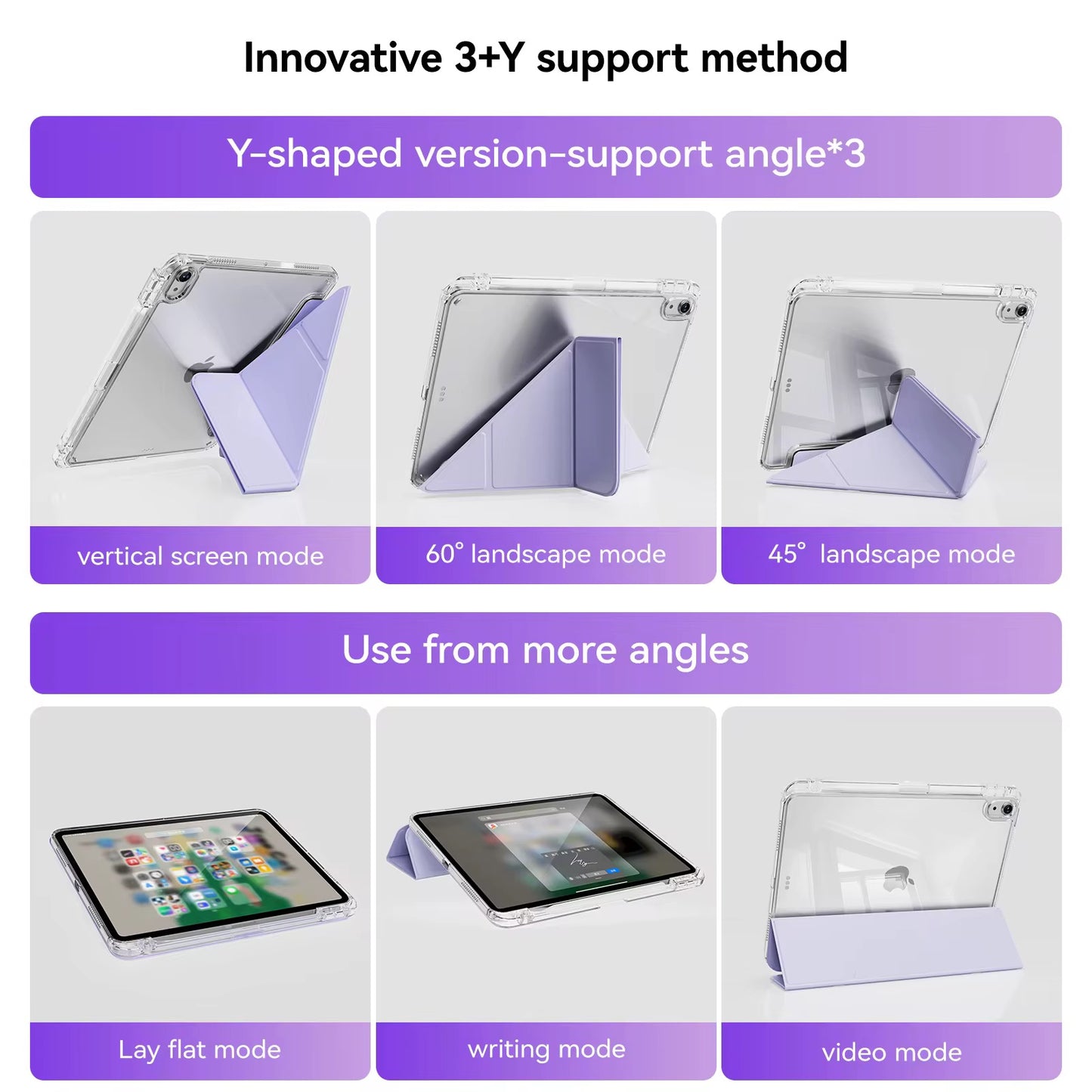 Smart Case Plegable Transparente para iPad 10th/11th (A16) Generación