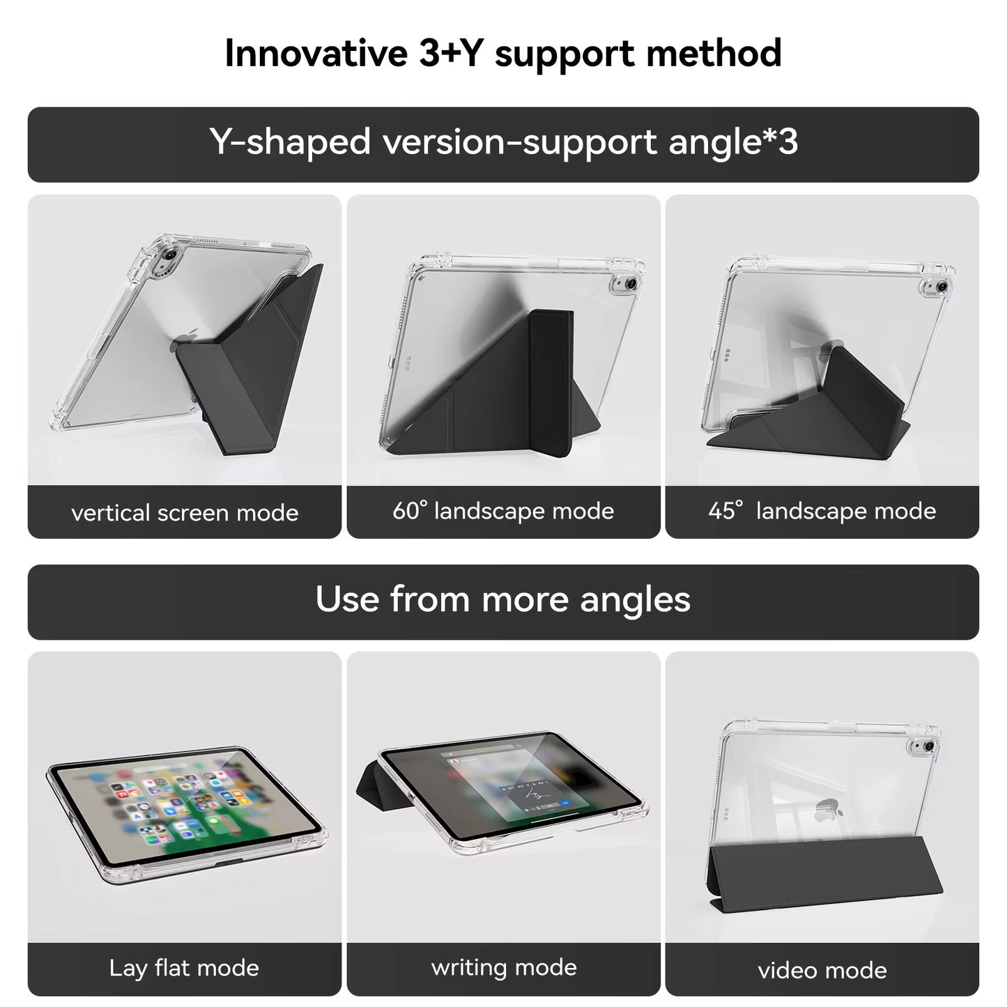 Smart Case Plegable Transparente para iPad 10th/11th (A16) Generación