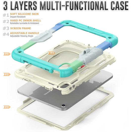 Case Kids Armor White/Aqua para iPad