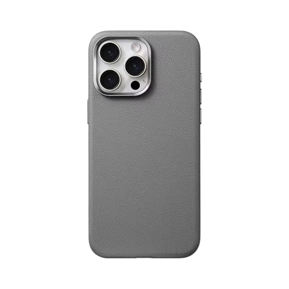 Leather PU Case Gray Business para iPhone