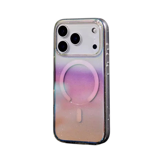 Case iPhone Glitter Rainbow Clear