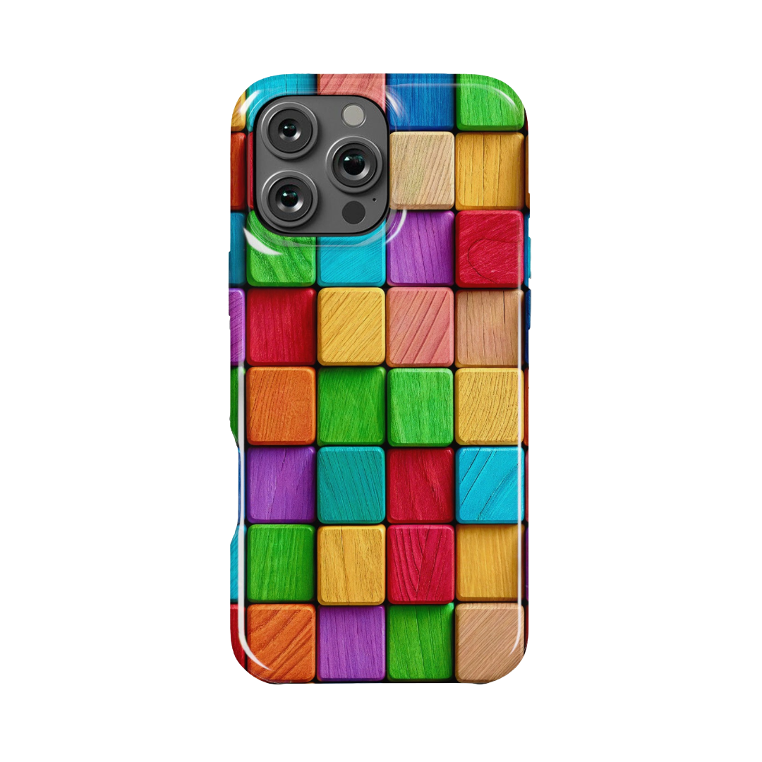 Case MagSafe cubos colores iPhone