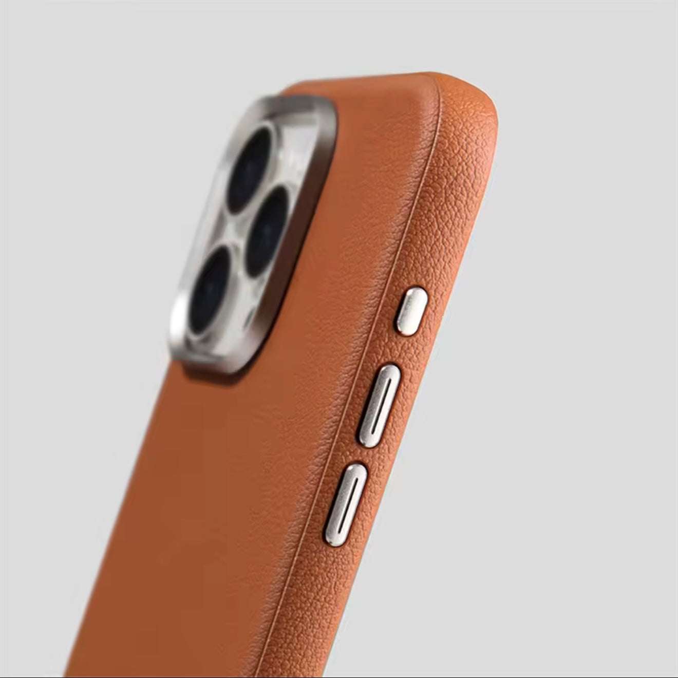 Leather PU Case Brown Business para iPhone