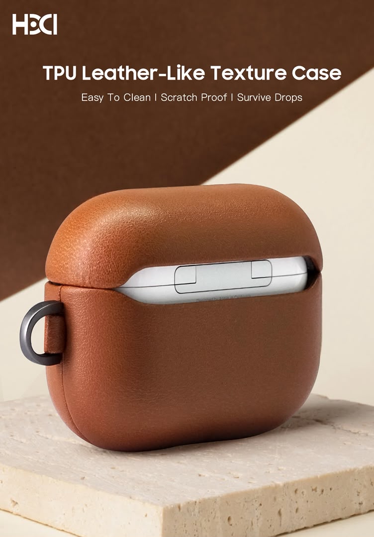 Case Leather Black HDD para AirPods Pro 3