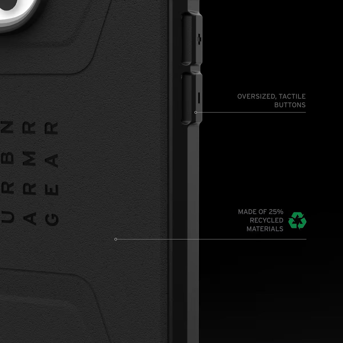 Case UAG Civilian Black para iPhone