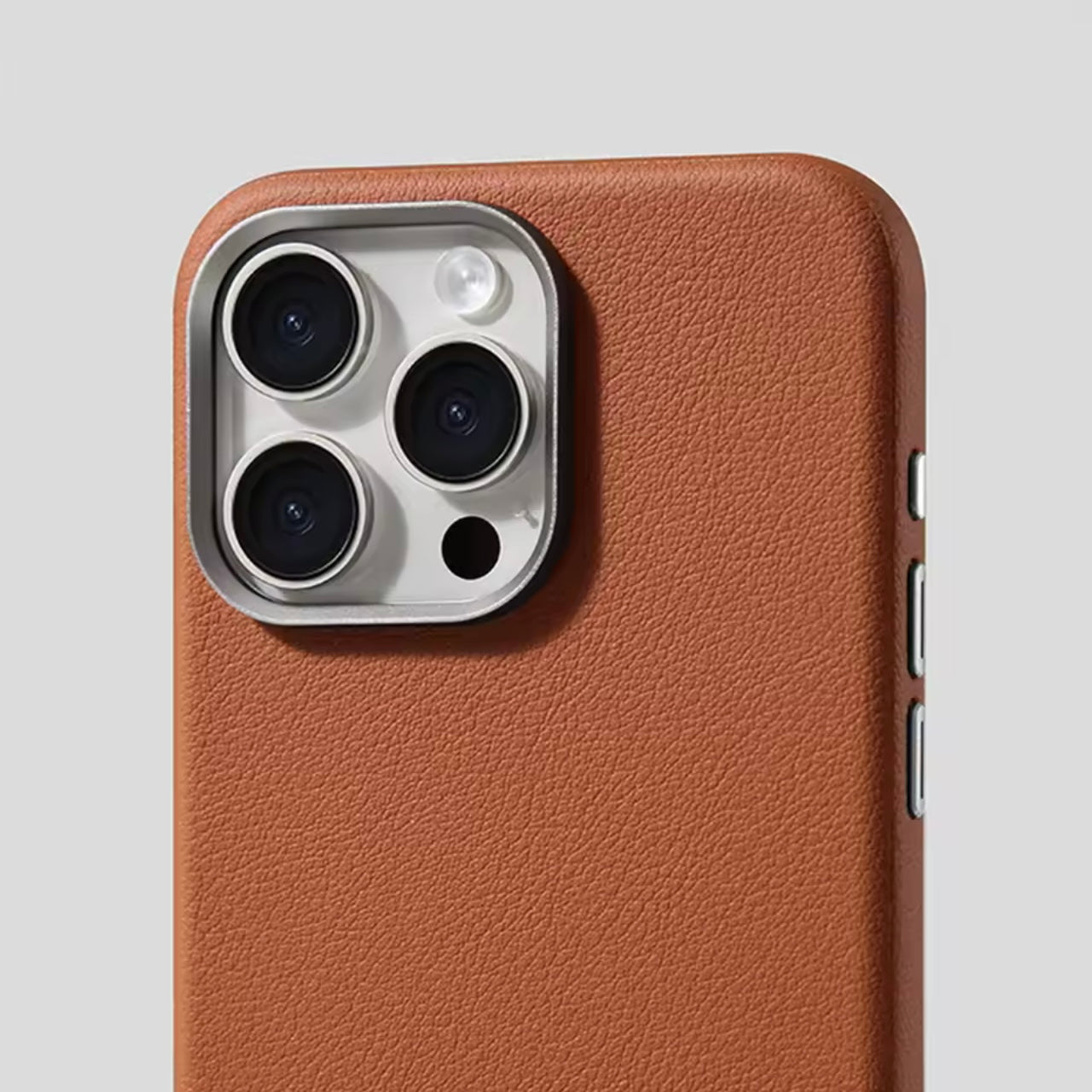 Leather PU Case Brown Business para iPhone