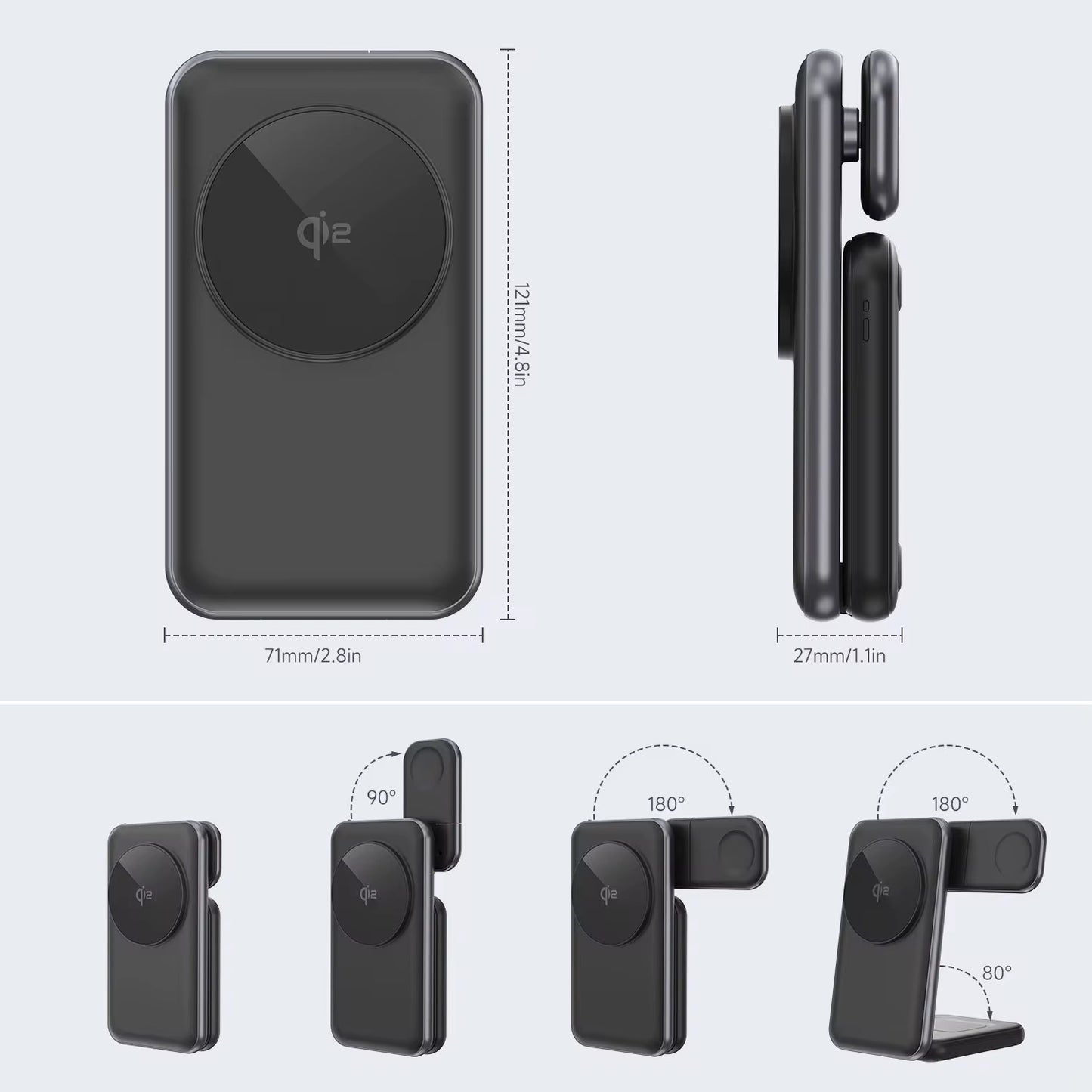 MagCold Charging Magnetic 3 en 1 Qi2 Black