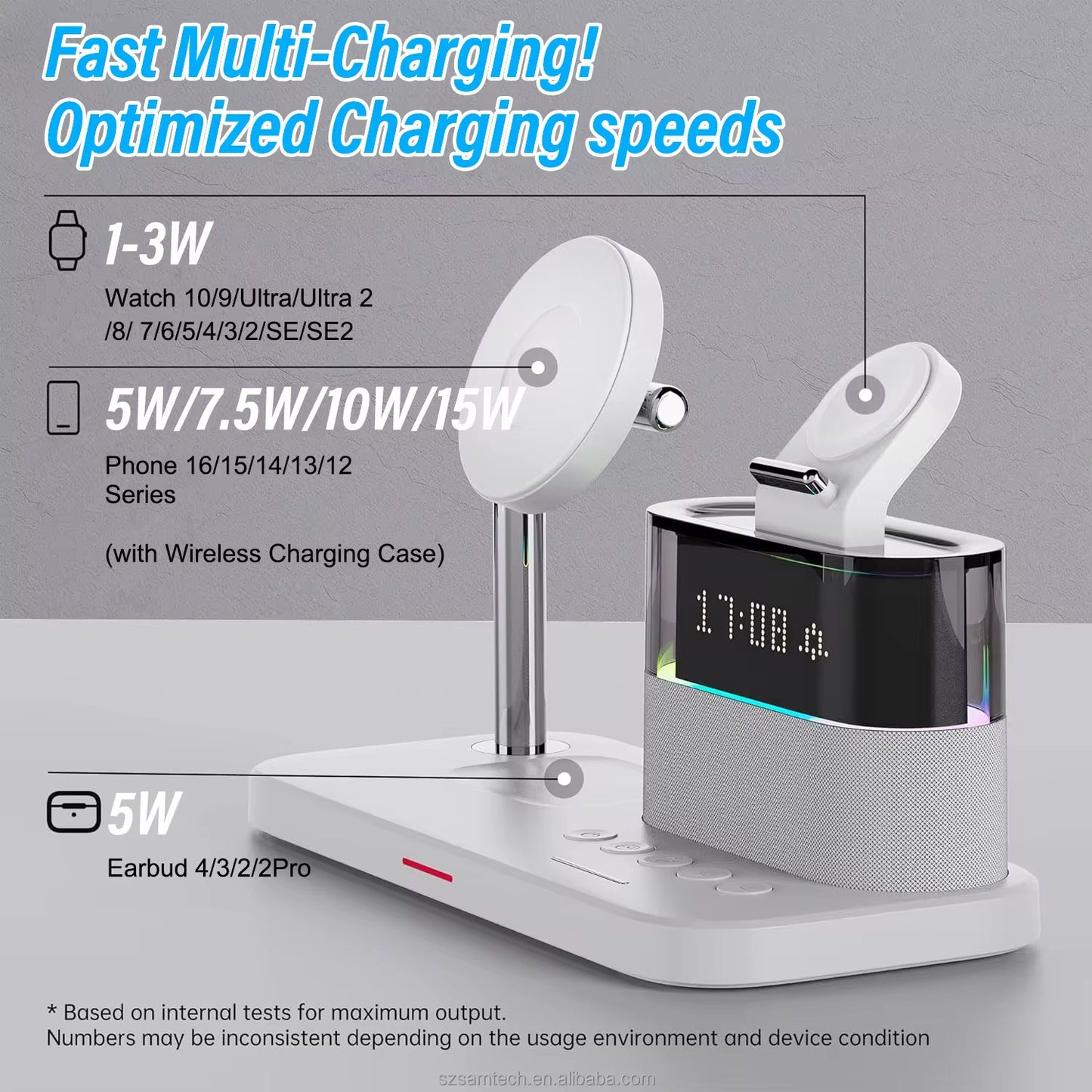 Magnetic Charger & Night Light 3 en 1 (C09 Qi2) White