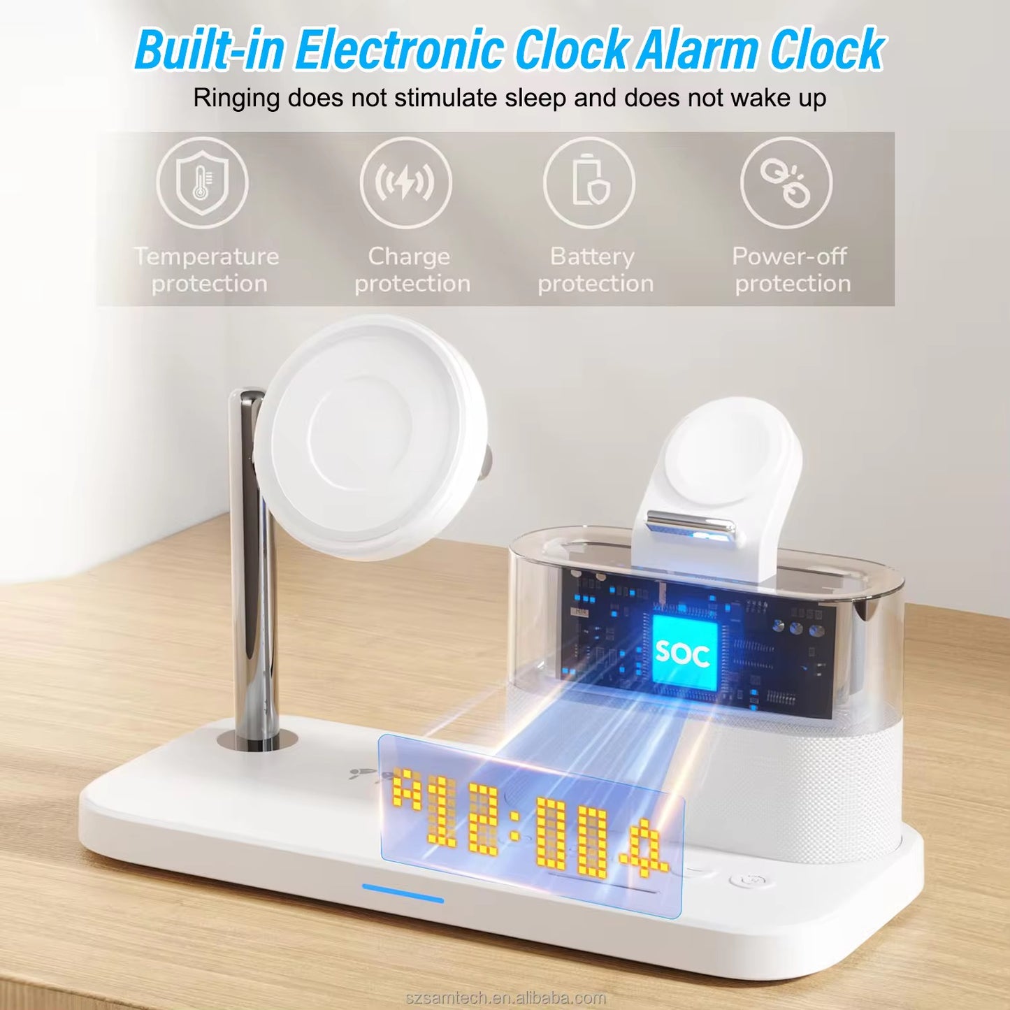 Magnetic Charger & Night Light 3 en 1 (C09 Qi2) White