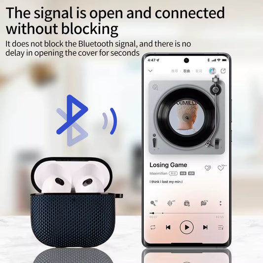 Case Tela Negro para AirPods