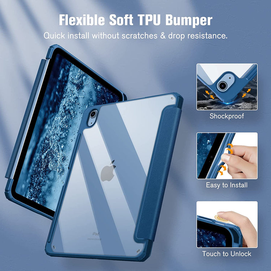 Smart Case Fintie Dark Blue para iPad 10th/11th (A16)