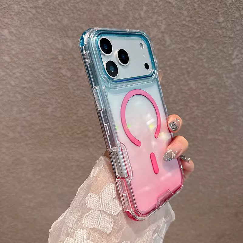 Case de 3 Piezas Celeste-Rosa para iPhone