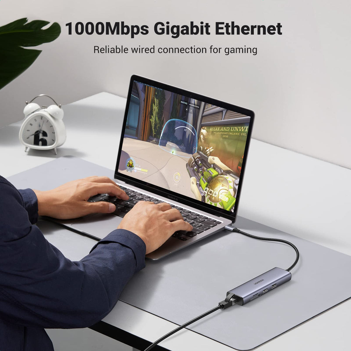 UGREEN USB-C Multifunction Adapter with Ethernet Interface 7 in 1