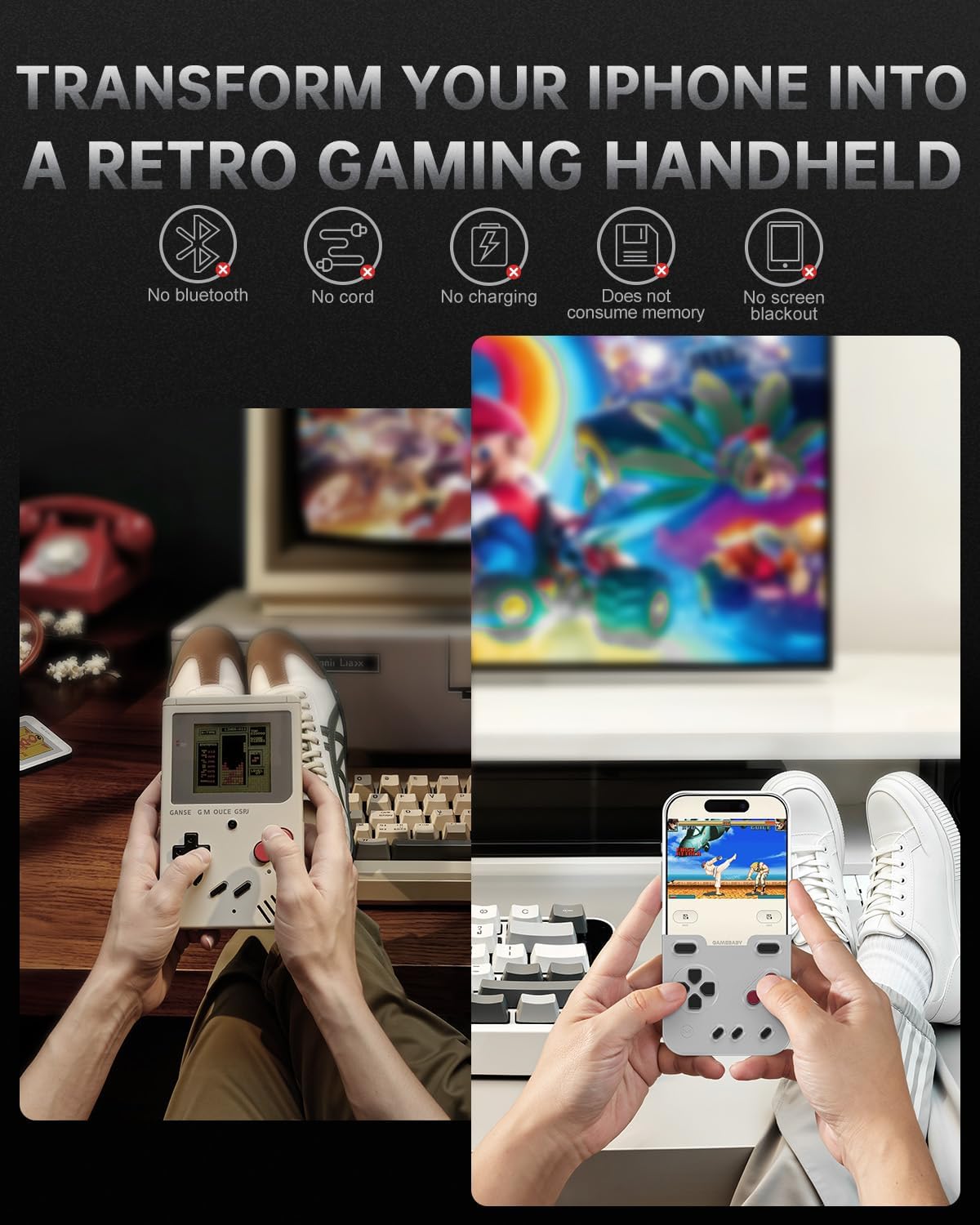 Case GAMEBABY Gray Bitmo Lab para iPhone