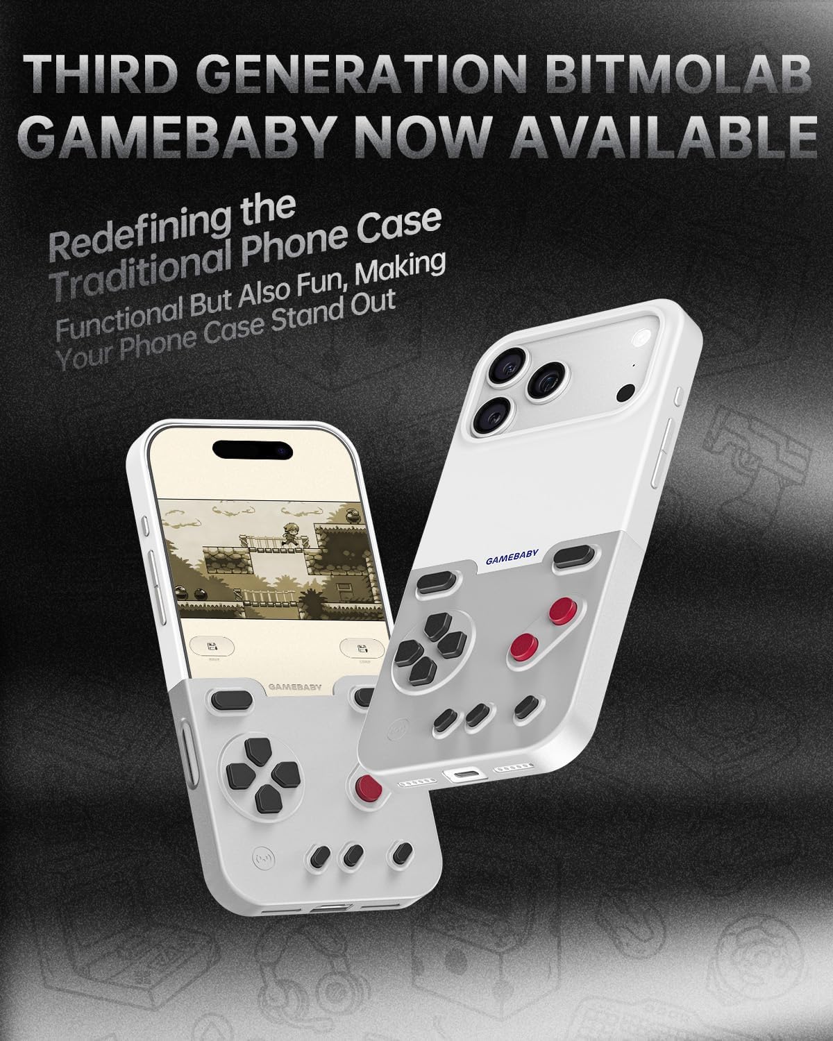 Case GAMEBABY Gray Bitmo Lab para iPhone