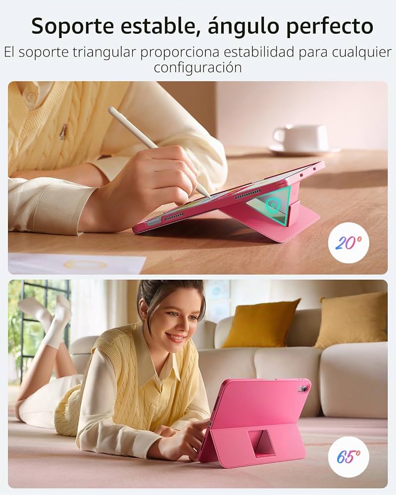 ESR Flex Keyboard Case Pink para iPad 10th/11th (A16)