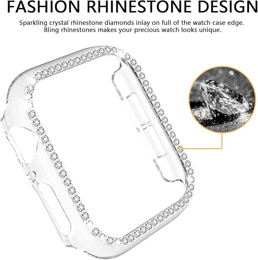 Bumper con diamantes Clear para Apple Watch