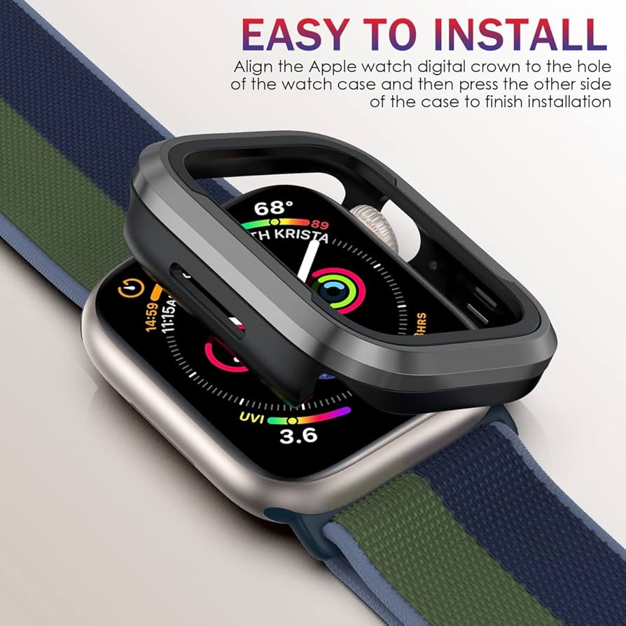 Bumper Metalico Gris/Negro para Apple Watch