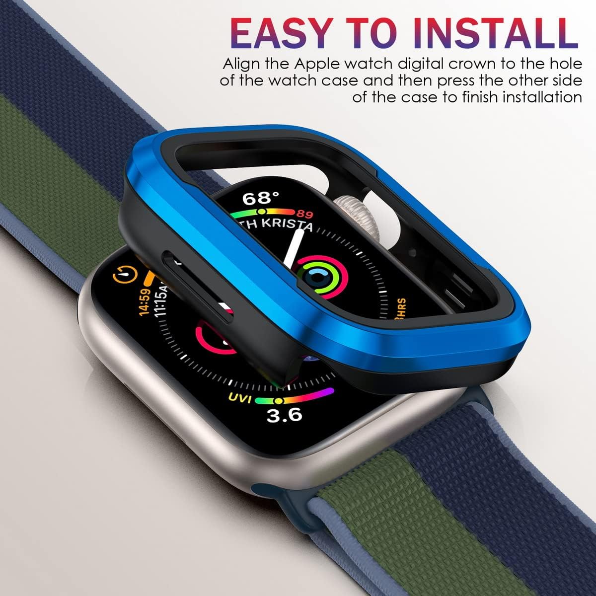 Bumper Metalico Azul para Apple Watch