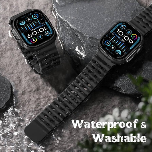 Pulsera Silicon Black Active para Apple Watch