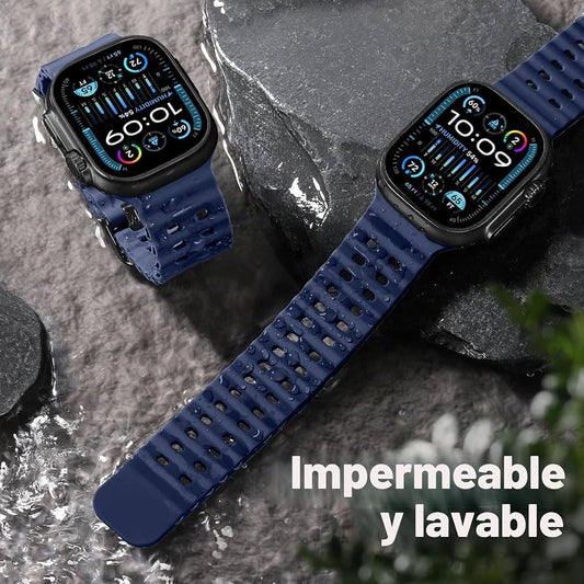 Pulsera Silicon Blue Active para Apple Watch