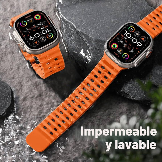 Pulsera Silicon Orange Active para Apple Watch