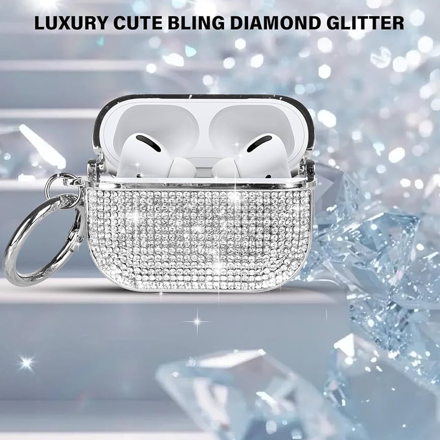 Case AirPods Diamonds Silver