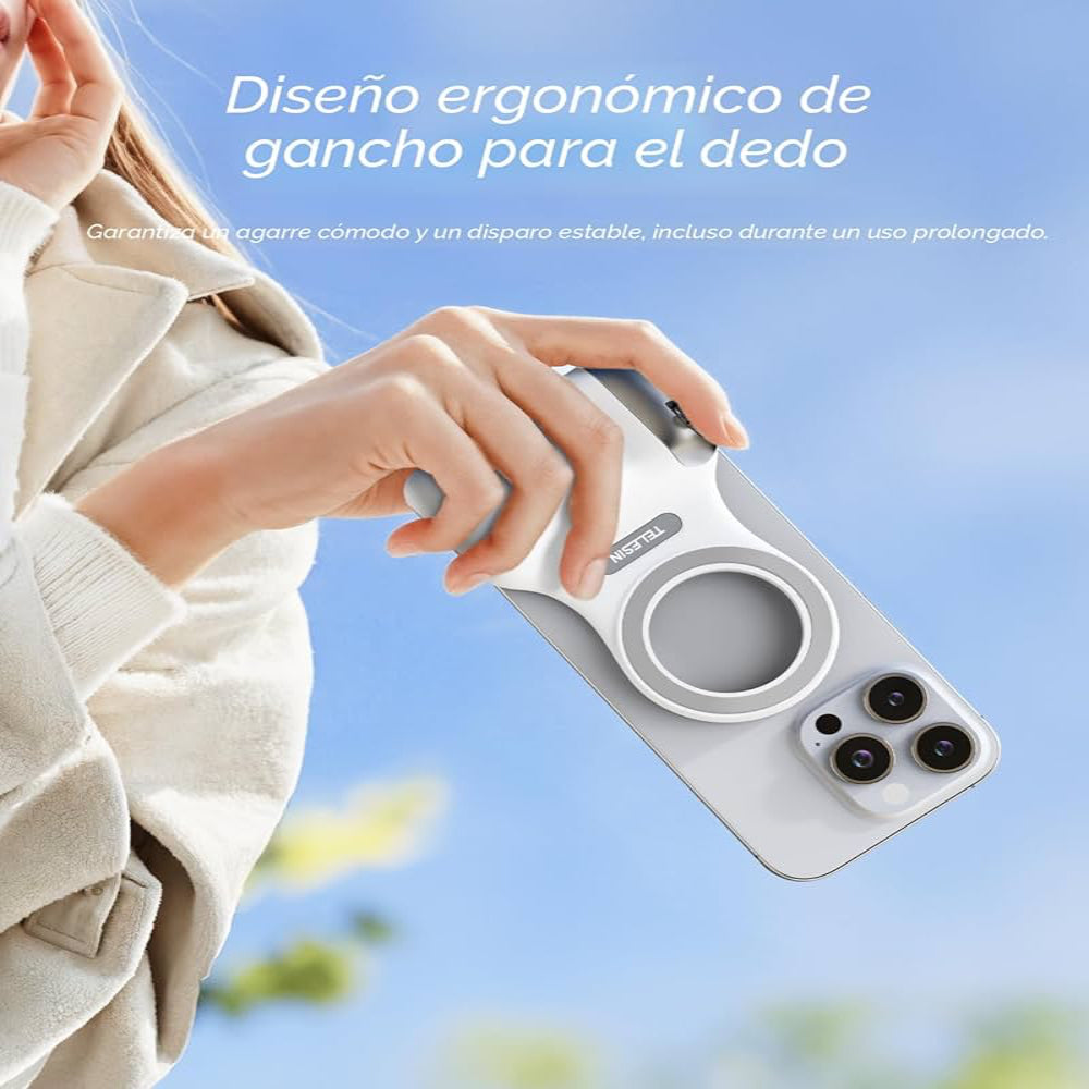 TELESIN Fun Shot Magnetic Grip スマホ用 Fun Shot Magnetic Grip + Magnetic Selfie Ring Light TELESIN