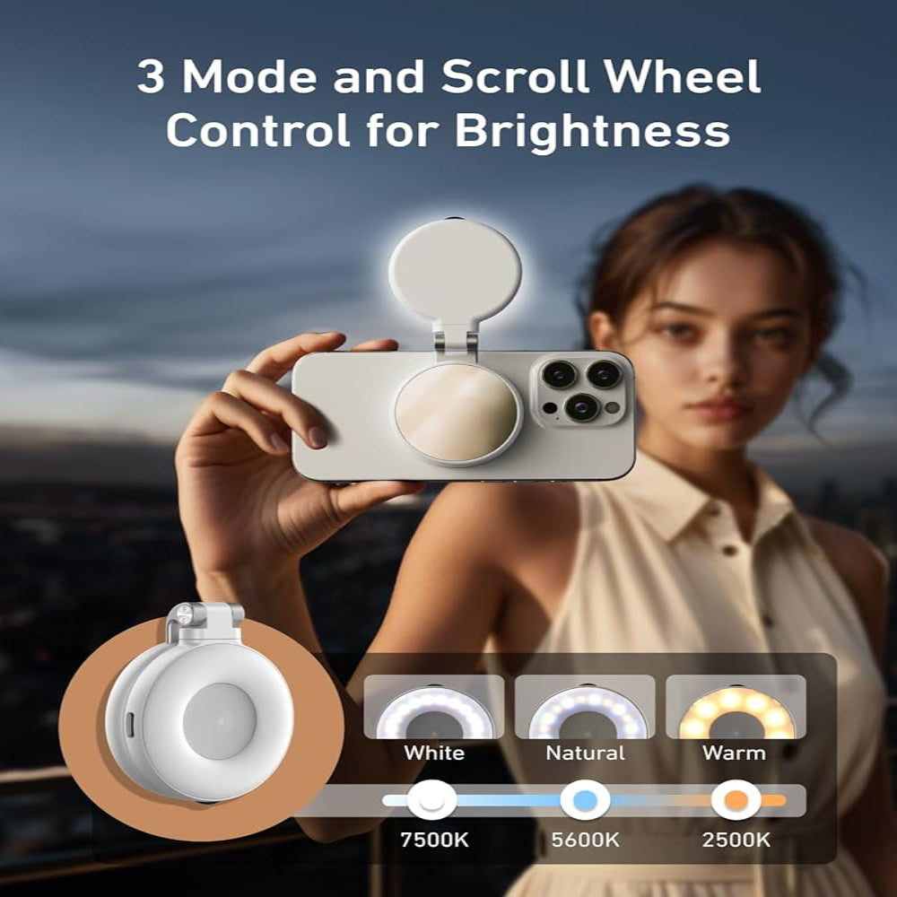 Fun Shot Magnetic Grip + Magnetic Selfie Ring Light TELESIN