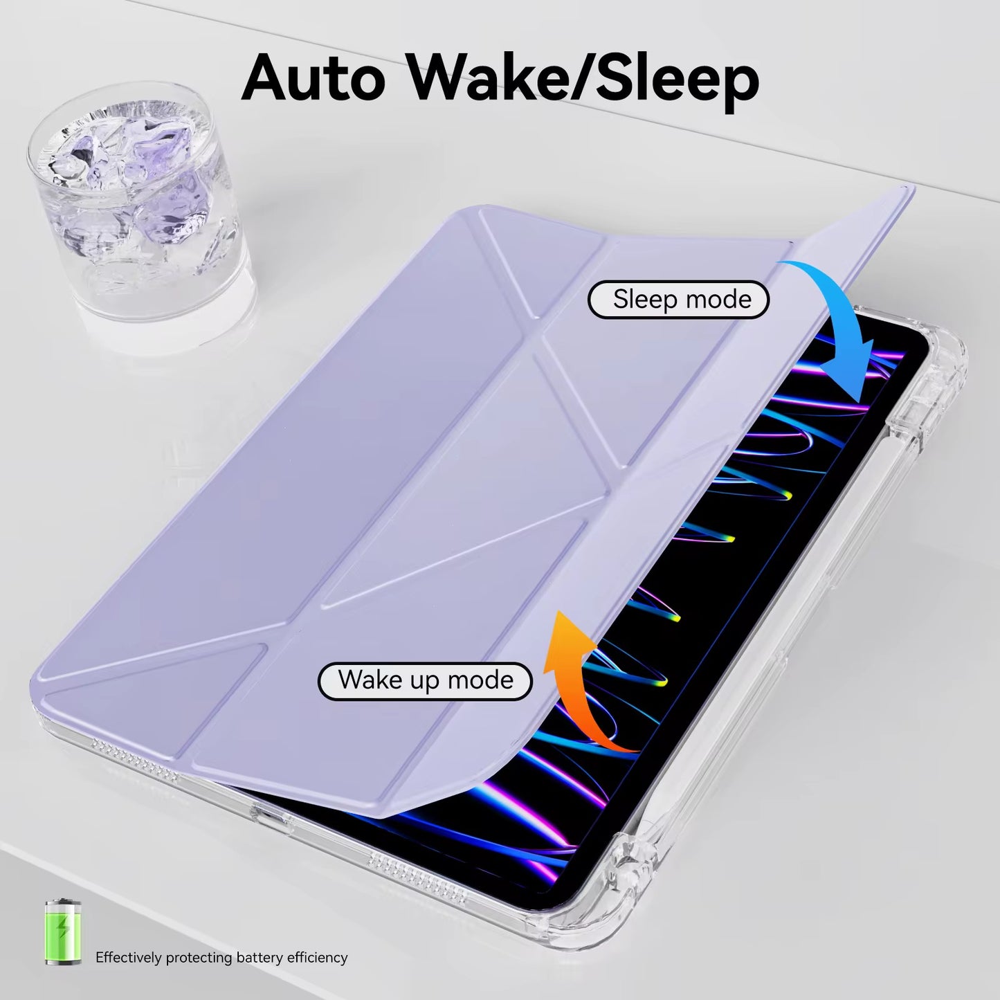 Smart Case Plegable Transparente para iPad 10th/11th (A16) Generación