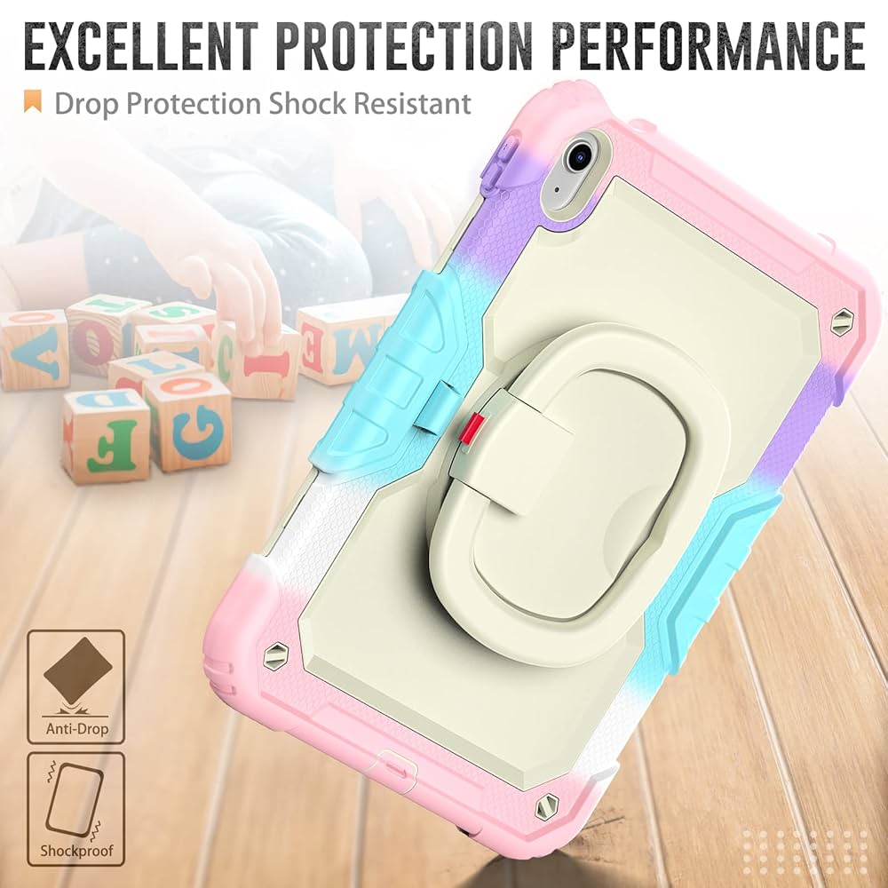 Case Kids Armor Rainbow Pink para iPad
