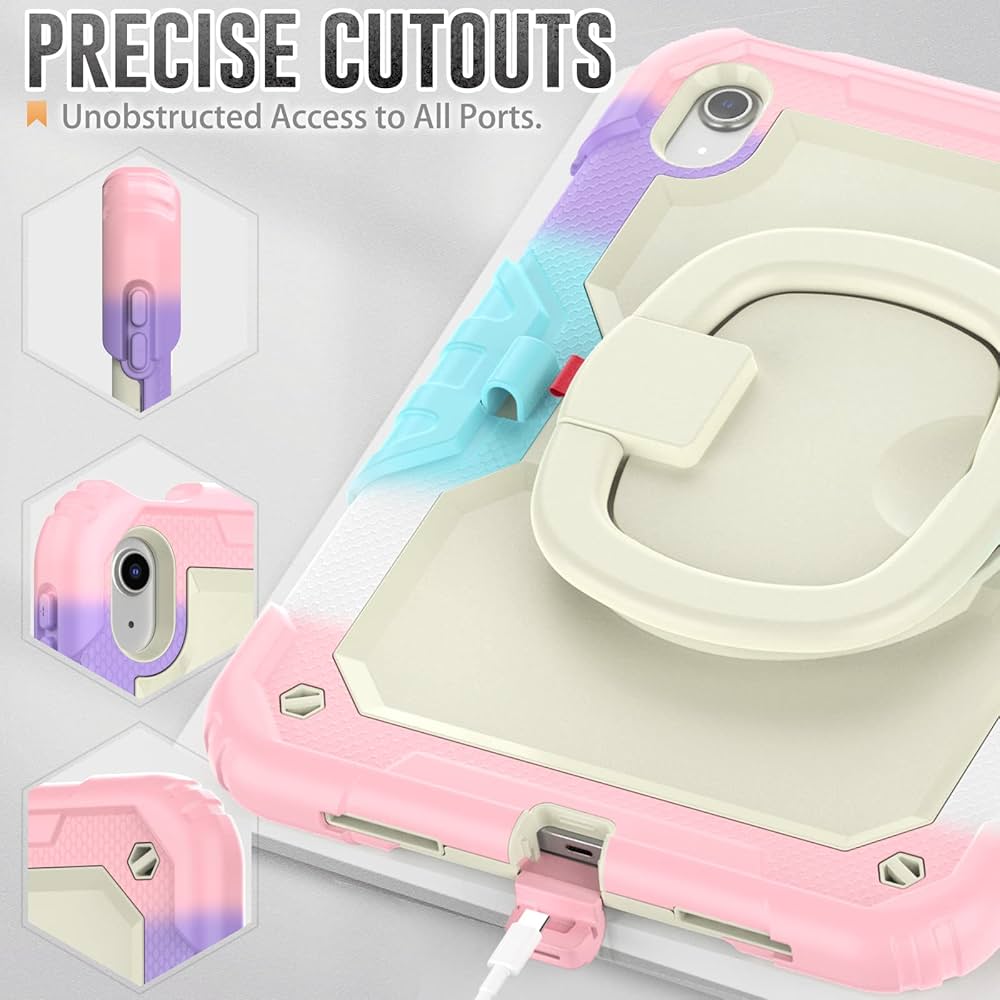 Case Kids Armor Rainbow Pink para iPad