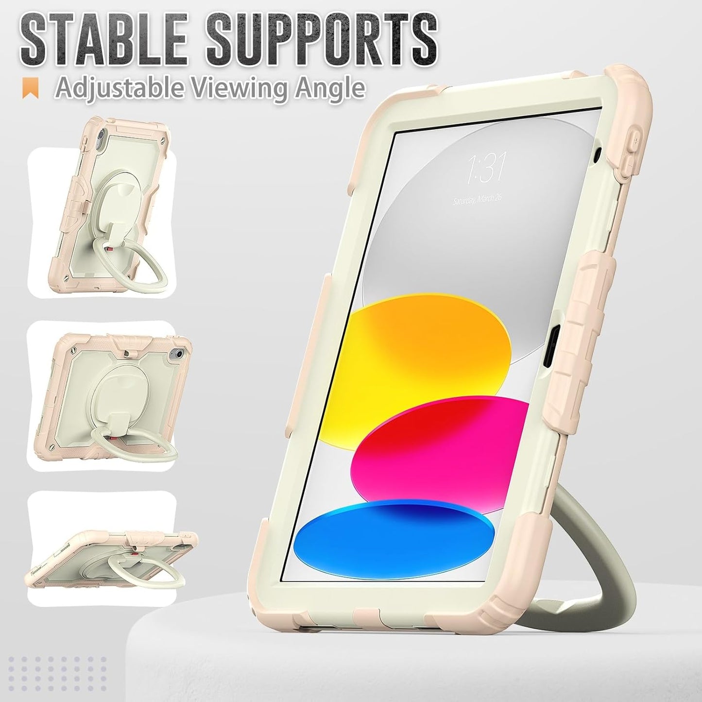 Case Kids Armor White/Pink para iPad
