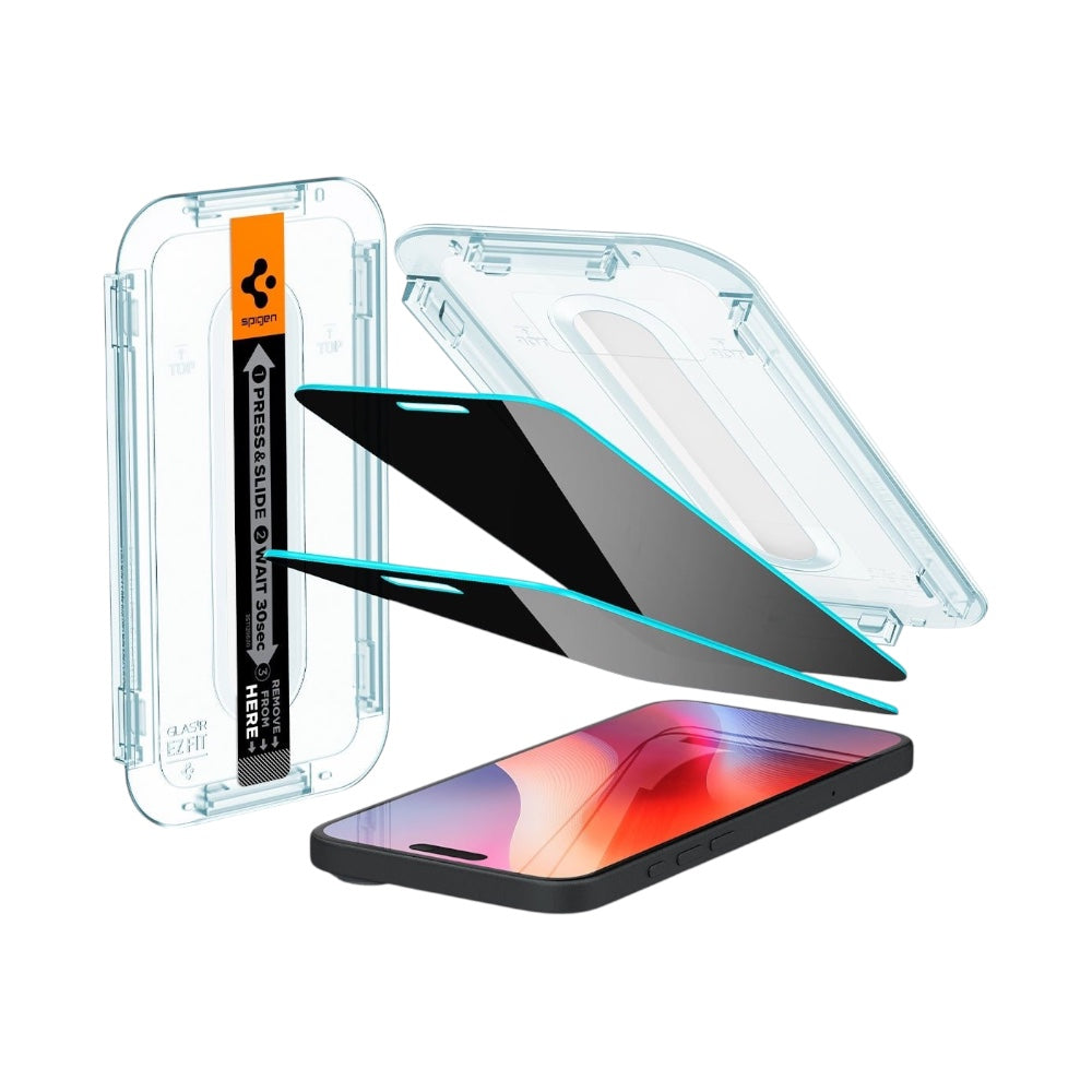 Vidrio Templado Spigen EZ Fit Privacy para iPhone
