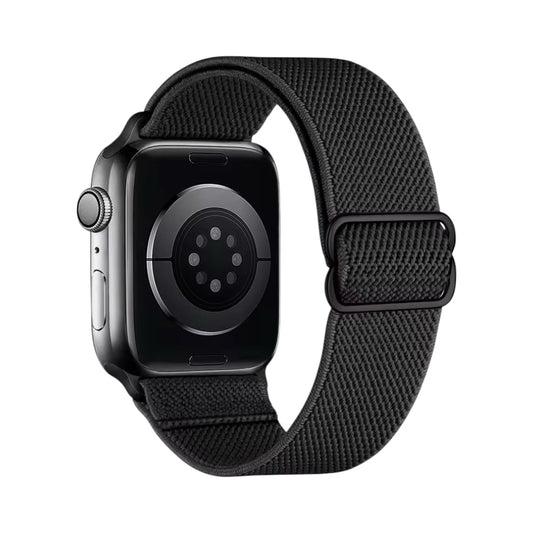 Pulsera de Tela Elastica Negra para Apple Watch