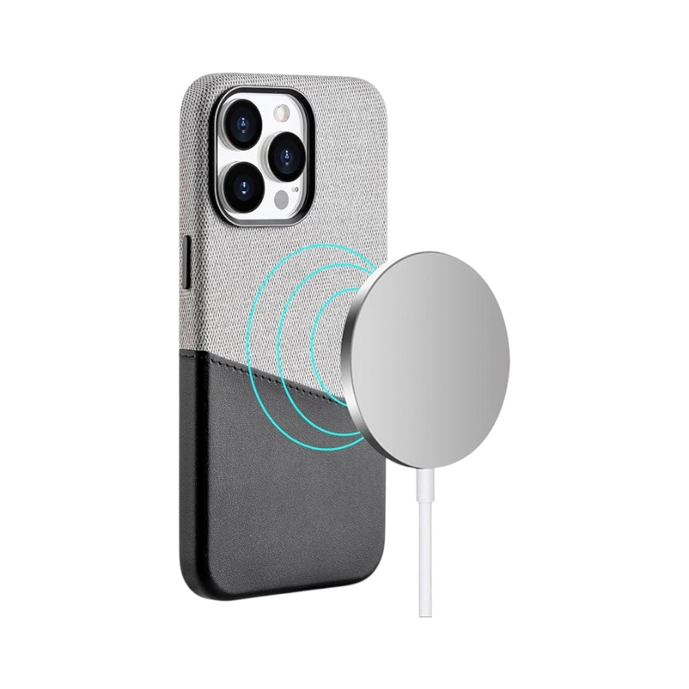 Case MagSafe Cuero Wallet Negro para iPhone