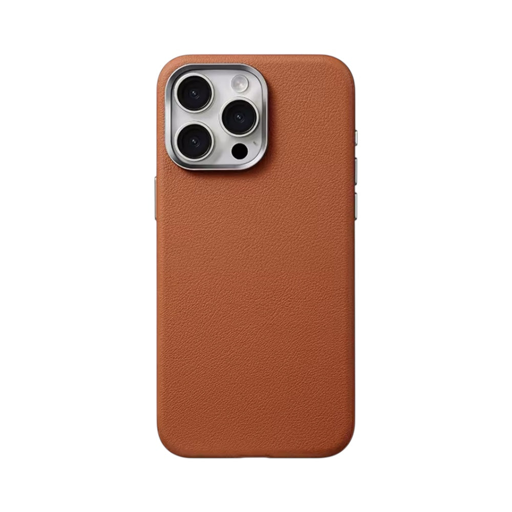 Leather PU Case Brown Business para iPhone