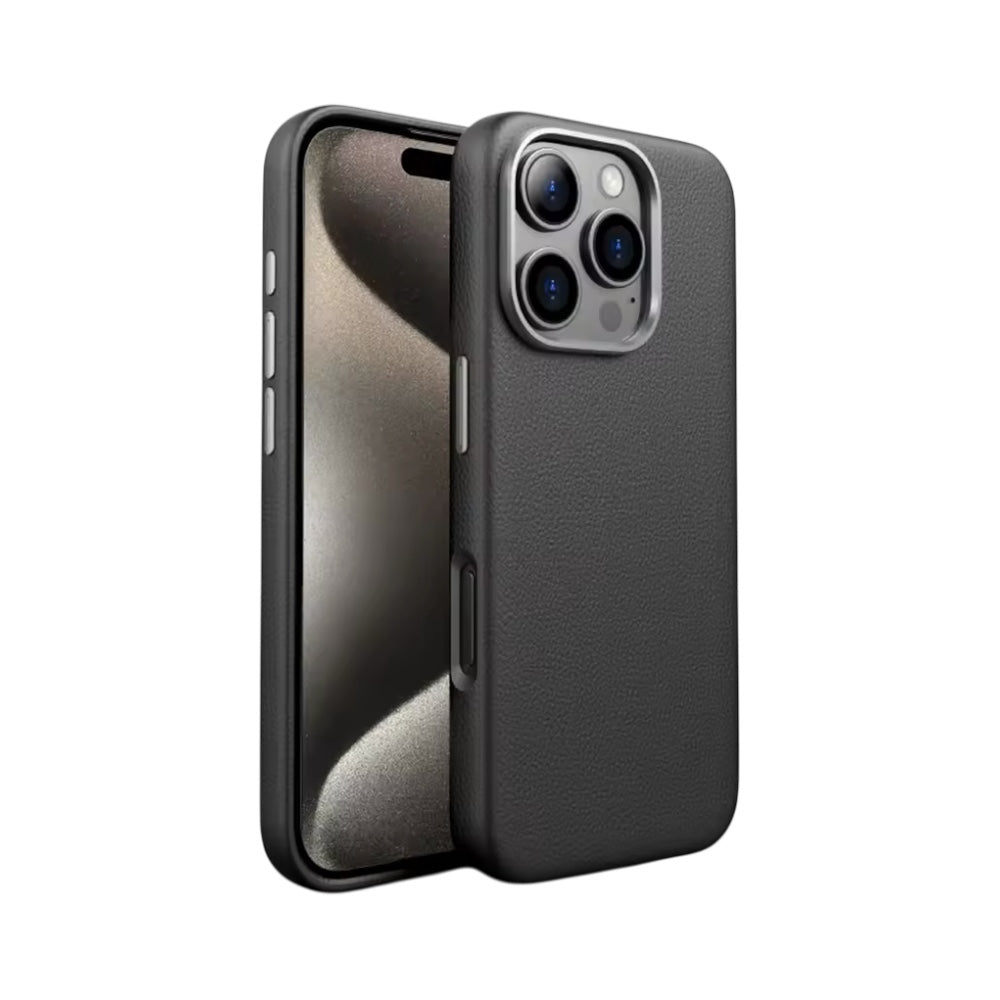 Leather PU Case Black Business para iPhone