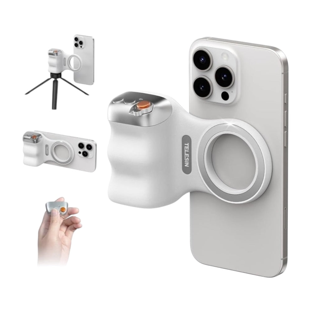 Fun Shot Magnetic Grip + Magnetic Selfie Ring Light TELESIN
