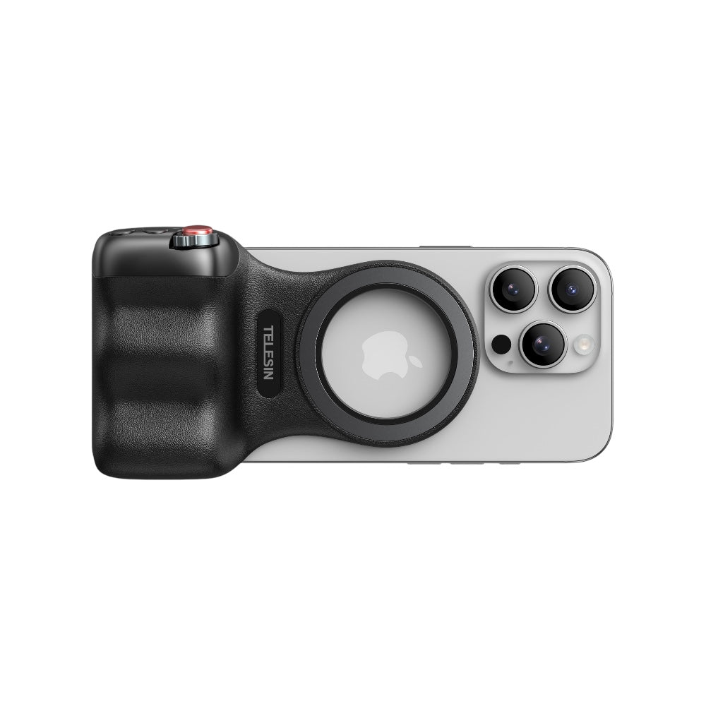 Fun Shot Magnetic Grip Black + Magnetic Selfie Ring Light TELESIN