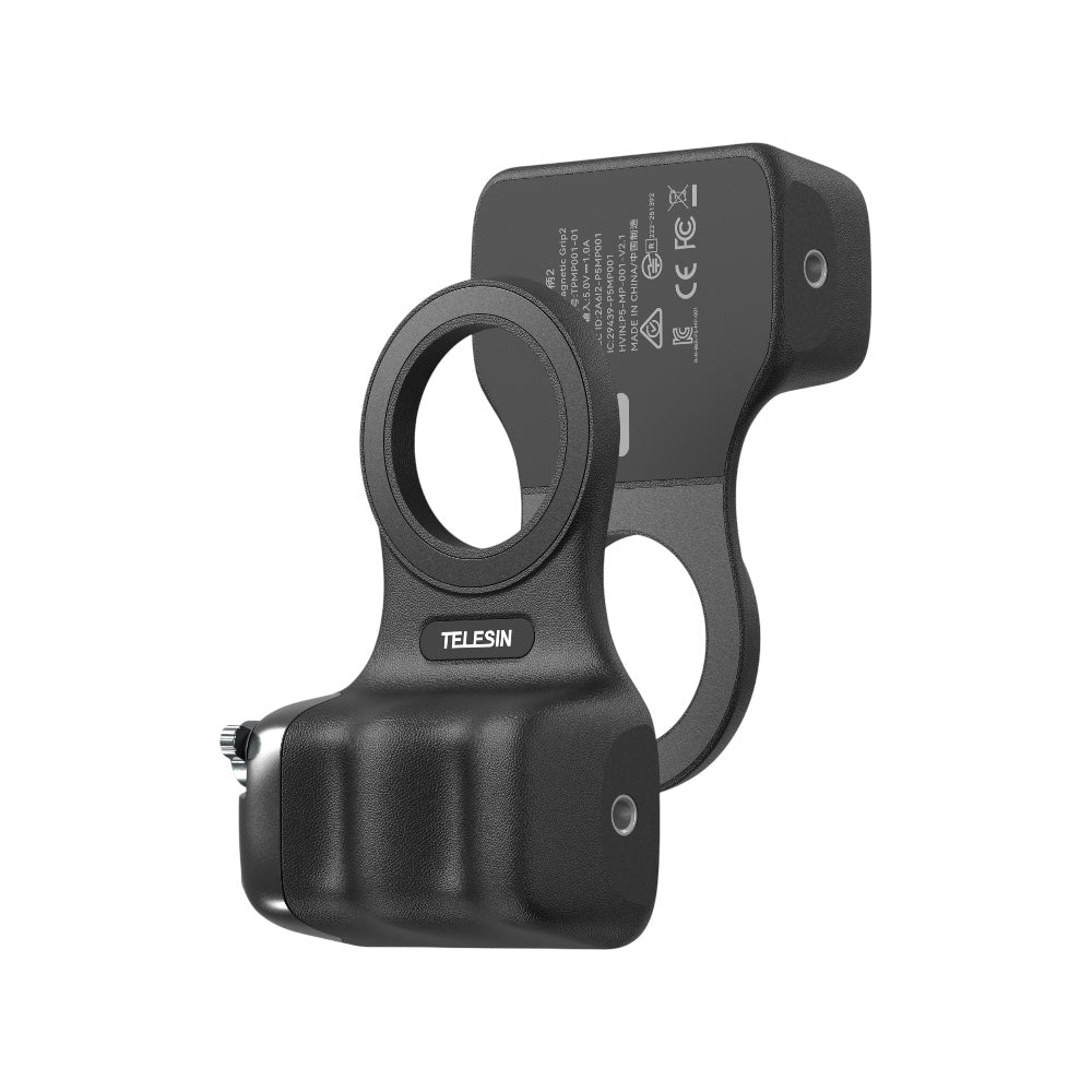 Fun Shot Magnetic Grip Black + Magnetic Selfie Ring Light TELESIN