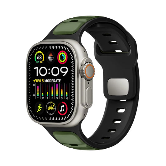 Pulsera Silicon Black/Green Air para Apple Watch